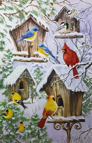 Lorna, Birds, Gouache.